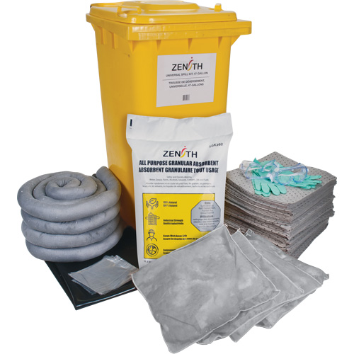Trousse de lutte contre les d&eacute;versements de premi&egrave;re qualit&eacute;, Universel, Bac, Absorbance de 63 gal. US Canadian Safety Group Inc.