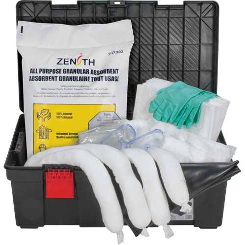 Trousses contre les d&eacute;versements dans une boîte &agrave; outils, Huile seulement, Bac, Absorbance de 31 gal. US Canadian Safety Group Inc.