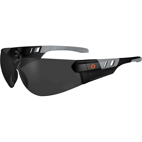 Lunettes de s&eacute;curit&eacute; sans monture Skullerz SAGA, Lentille Fum&eacute;e, Antibu&eacute;e/Anti-&eacute;gratignures, ANSI Z87+/R&eacute;pond ou surpasse la norme CSA Z94.3 Canadian Safety Group Inc.