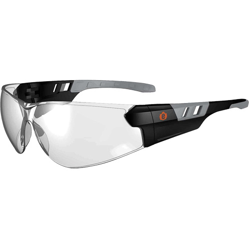Lunettes de s&eacute;curit&eacute; sans monture Skullerz SAGA, Lentille Int&eacute;rieur/ext&eacute;rieur, Anti-&eacute;gratignures, ANSI Z87+/R&eacute;pond ou surpasse la norme CSA Z94.3 Canadian Safety Group Inc.
