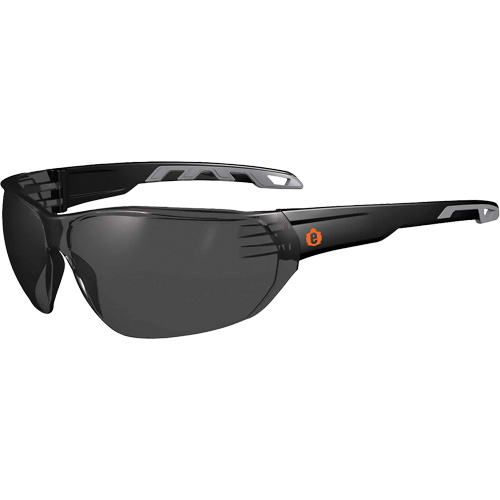Lunettes de s&eacute;curit&eacute; sans monture Skullerz VALI, Lentille Fum&eacute;e, Antibu&eacute;e/Anti-&eacute;gratignures, ANSI Z87+/R&eacute;pond ou surpasse la norme CSA Z94.3 Canadian Safety Group Inc.
