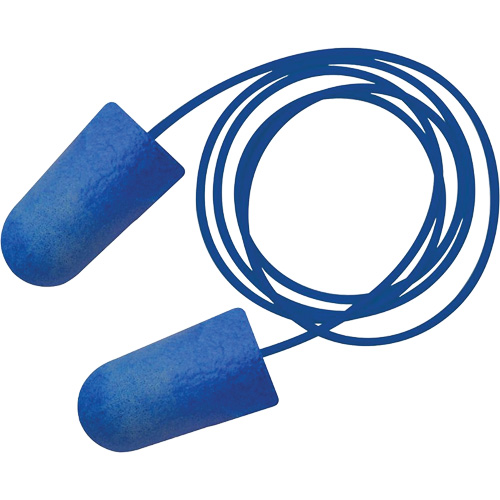 Bouchons d'oreilles biosourc&eacute;s d&eacute;tectables par le m&eacute;tal Food Pro Bullet BioSoft, Avec cordon, Taille unique, Vrac - Boîte, NRR dB 32 Canadian Safety Group Inc.