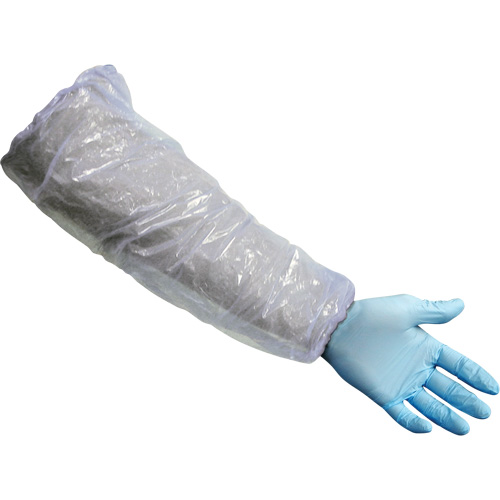 Manchons, Longueur de 16", Poly&eacute;thyl&egrave;ne, Blanc Canadian Safety Group Inc.