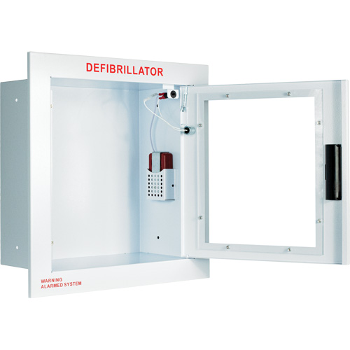Grande armoire enti&egrave;rement encastr&eacute;e avec alarme, Zoll AED Plus/Zoll AED 3/Cardio-Science/Physio-Control Pour, Non m&eacute;dical Canadian Safety Group Inc.