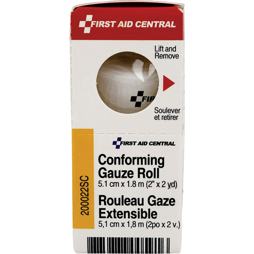 Recharge de bandage en gaze &eacute;tirable et conforme SmartCompliance, Rouleau, 6' lo x 2" la, St&eacute;rile, Dispositif m&eacute;dical Classe 1 Canadian Safety Group Inc.