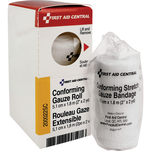 Recharge de bandage en gaze &eacute;tirable et conforme SmartCompliance, Rouleau, 6' lo x 2" la, St&eacute;rile, Dispositif m&eacute;dical Classe 1 Canadian Safety Group Inc.