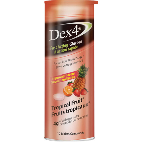 Comprim&eacute;s de glucose Dex4 Dynamic Canadian Safety Group Inc.