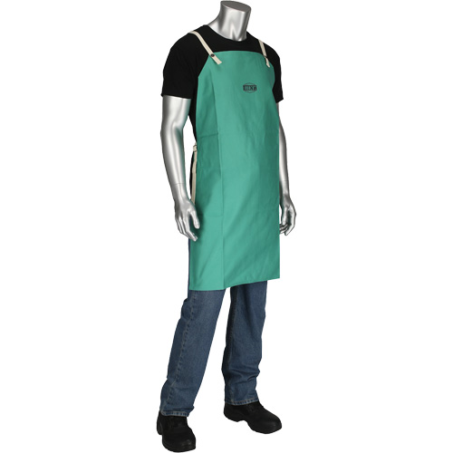 Dynamic Ironcat&reg; FR Cotton Sateen Apron, Bib, Green Canadian Safety Group Inc.