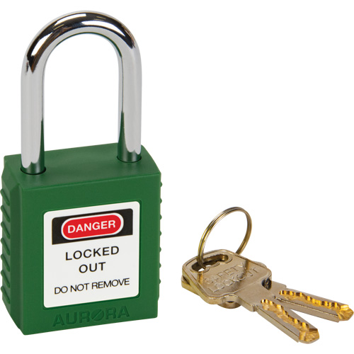 Safety Lock, Green, Keyed Different, Thermoplastic, 1-1/2" Width Canadian Safety Group Inc.