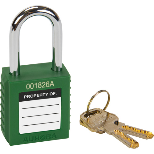 Safety Lock, Green, Keyed Different, Thermoplastic, 1-1/2" Width Canadian Safety Group Inc.