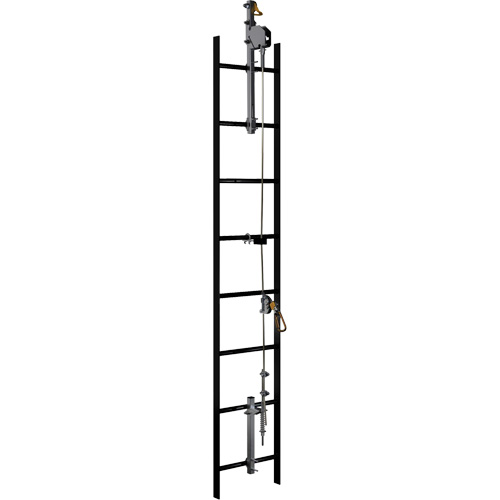 Syst&egrave;me de s&eacute;curit&eacute; verticale &agrave; c&acirc;ble Lad-Saf, Acier inoxydable Canadian Safety Group Inc.