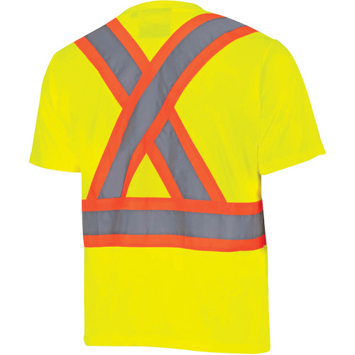 6991 Bird's-Eye Safety Shirt, Polyester, 3X-Large, High Visibility Lime-Yellow Canadian Safety Group Inc.
