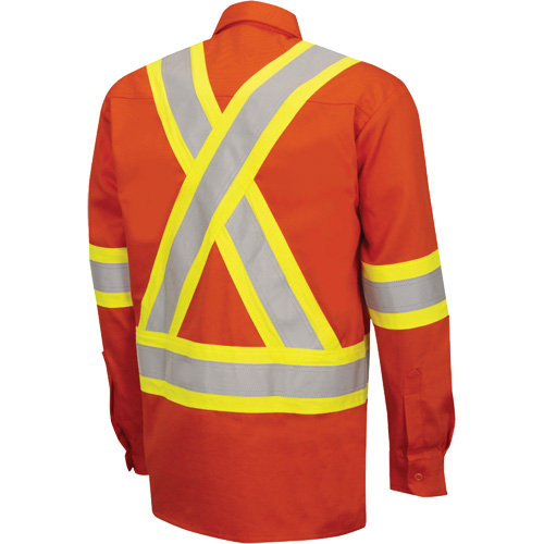 7743 Chemise de s&eacute;curit&eacute; ignifug&eacute;e FR-Tech, Petit, Orange haute visibilit&eacute; Canadian Safety Group Inc.