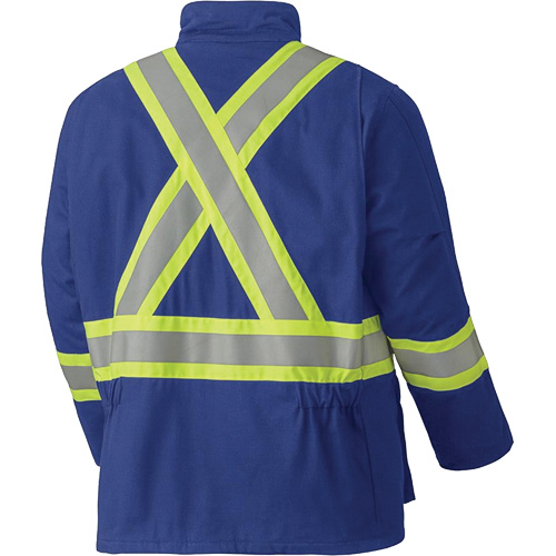 5523 Manteau de s&eacute;curit&eacute; ignifuge, Petit, Bleu royal, 58 cal/cm² Canadian Safety Group Inc.