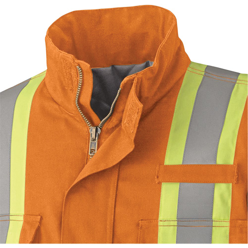 5533 Manteau de s&eacute;curit&eacute; ignifuge, Petit, Orange haute visibilit&eacute;, 58 cal/cm² Canadian Safety Group Inc.