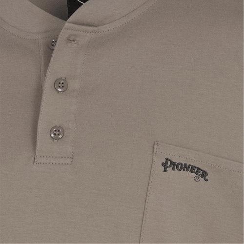 331 Chandail Henley en tricot interlock ignifuge, Petit, Beige Canadian Safety Group Inc.