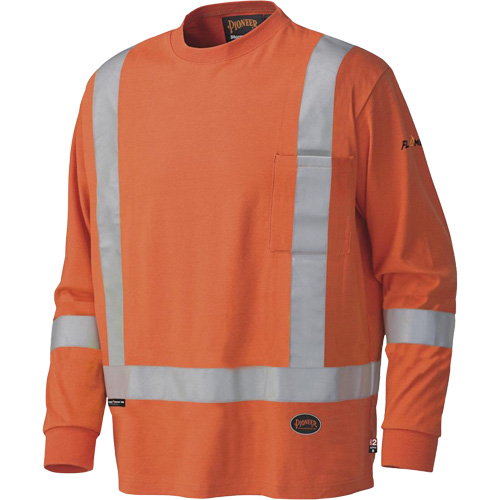 339SFA Chemise de s&eacute;curit&eacute; &agrave; manches longues ignifuge, Petit, Orange haute visibilit&eacute; Canadian Safety Group Inc.
