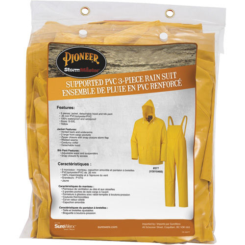 577 V&ecirc;tements imperm&eacute;ables 3 morceaux, Polyester/PVC, 6T-Grand, Jaune Canadian Safety Group Inc.