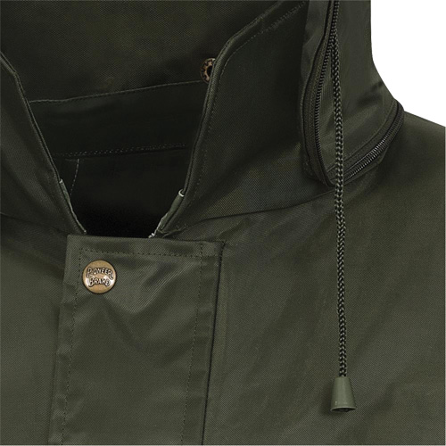 D8120J Manteau &agrave; capuchon ind&eacute;chirable Nailhead pour planteur d'arbres, Polyester/PVC, T-petit, Vert Canadian Safety Group Inc.