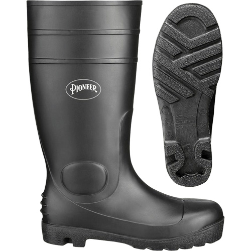 1011 Bottes de s&eacute;curit&eacute;, PVC, Pointure 10, Semelle R&eacute;sistant aux perforations Canadian Safety Group Inc.