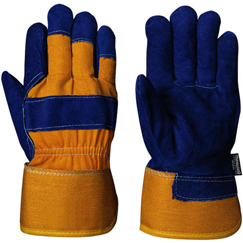 630 Gants d'appareilleur isol&eacute;s bleus, Taille unique, Paume en Cuir de vache refendu, Doublure en Boa Canadian Safety Group Inc.