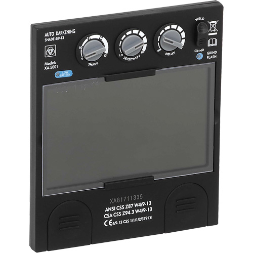 Filtre dobscurcissement automatique large &agrave; intensit&eacute; variable Advantage Plus, 5-1/4" la x 4-1/2" h Champ de vision, Pour utilisation avec S26200 Canadian Safety Group Inc.