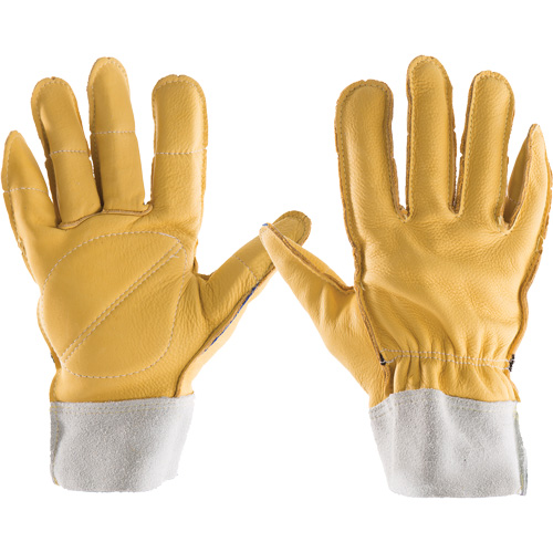 All-Leather Gloves, 7/Small, Grain Leather Palm, Elastic Cuff Canadian Safety Group Inc.