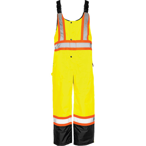 TO1 Winter Traffic Overalls, Polyester, Small, Black/High Visibility Lime-Yellow Canadian Safety Group Inc.