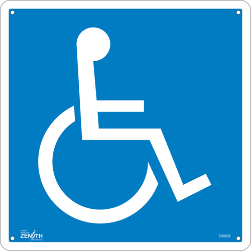 Handicap CSA Standard Safety Sign, 12" x 12", Aluminum, Pictogram Canadian Safety Group Inc.