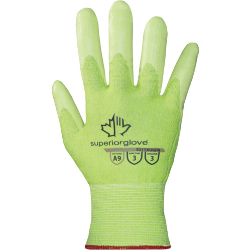 Gants haute visibilit&eacute; r&eacute;sistants &agrave; la coupe S21TXUGFN, Taille 5/2T-petit, Calibre 21, Rev&ecirc;tement Nitrile, Enveloppe en TenActiv, ASTM ANSI niveau A9 Canadian Safety Group Inc.