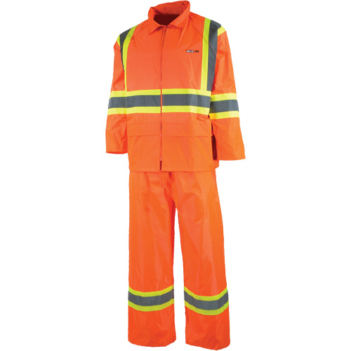 Sealed Rain Suit, Nylon/PVC, X-Small, High Visibility Orange Canadian Safety Group Inc.