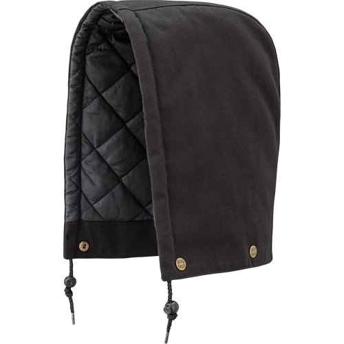 538BK Hood for Quilted Safety Parka, Bomber or Coverall, Black, Cotton Canadian Safety Group Inc.