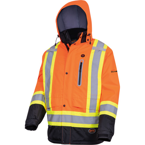 5407 Waterproof Insulated Heated Safety Jacket, Men's, Small, High-Visibility Orange Canadian Safety Group Inc.
