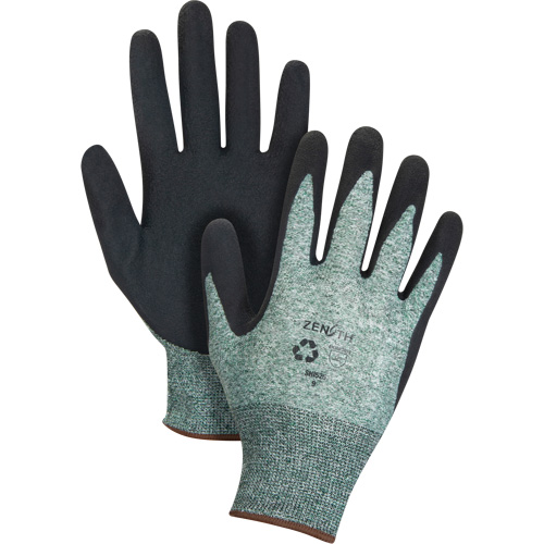 Gants &eacute;cologiques enduits &agrave; prise cr&ecirc;p&eacute;e, 9, R&ecirc;vetement Mousse de latex, Calibre 15, Enveloppe en Nylon/rPET Canadian Safety Group Inc.