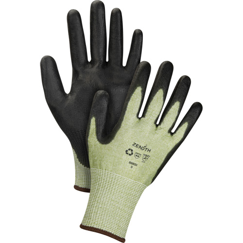 Eco-Friendly Seamless Cut-Resistant Gloves, Size 10, 13 Gauge, Polyurethane Coated, HPPE/RPET Shell, ASTM ANSI Level A4 Canadian Safety Group Inc.