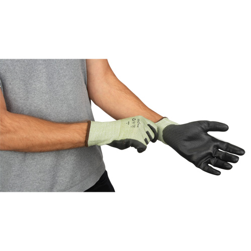Eco-Friendly Seamless Cut-Resistant Gloves, Size 10, 13 Gauge, Polyurethane Coated, HPPE/RPET Shell, ASTM ANSI Level A4 Canadian Safety Group Inc.