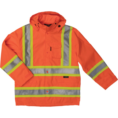 Ripstop Safety Rain Jacket, Polyester, 2X-Large, High Visibility Orange Canadian Safety Group Inc.