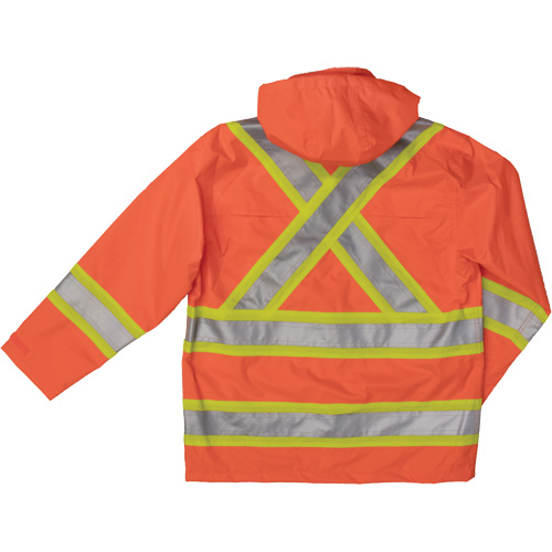 Ripstop Safety Rain Jacket, Polyester, 2X-Large, High Visibility Orange Canadian Safety Group Inc.