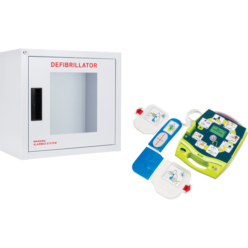 AED Plus&reg; Defibrillator & Wall Cabinet Kit, Semi-Automatic, English, Class 4 Canadian Safety Group Inc.