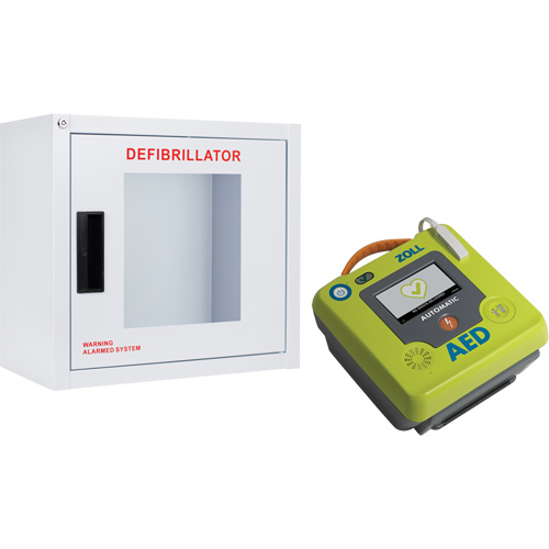 Ensemble armoire murale et d&eacute;fibrillateur AED 3, Semi-automatique, Français, Classe 4 Canadian Safety Group Inc.