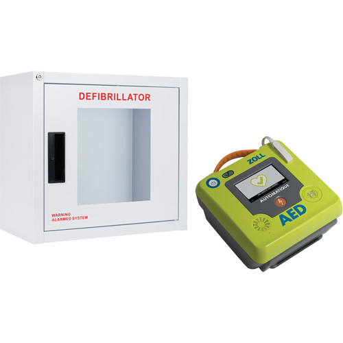 AED 3 AED & Wall Cabinet Kit, Automatic, French, Class 4 Canadian Safety Group Inc.