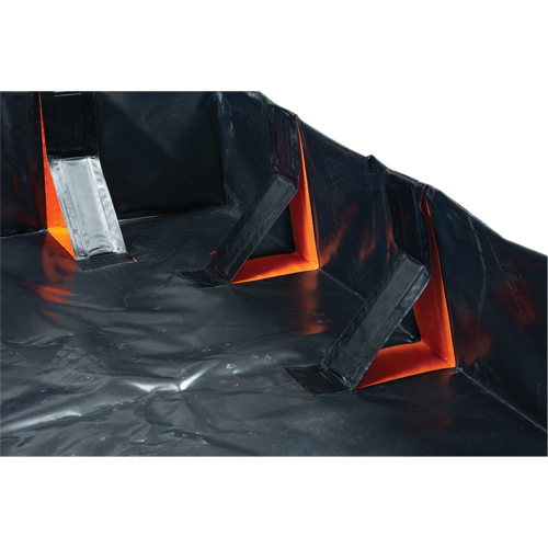 IBX Wall Pop-Up Berm, 4488 US gal. Capacity, 12' W x 50' L x 12" H, Snap-Up Bracket Canadian Safety Group Inc.