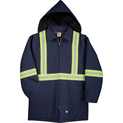 Parka en canard de premi&egrave;re qualit&eacute; avec mat&eacute;riau r&eacute;fl&eacute;chissant, Bleu marine, 3T-Grand Canadian Safety Group Inc.