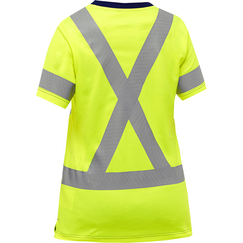 Bisley&reg; Women's X-Back Short Sleeve Shirt, Poly-Cotton, Small, High Visibility Lime-Yellow Canadian Safety Group Inc.