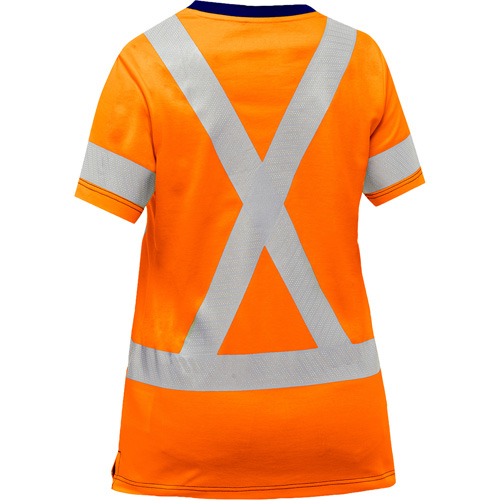 Bisley&reg; Women's X-Back Short Sleeve Shirt, Poly-Cotton, Small, High Visibility Orange Canadian Safety Group Inc.