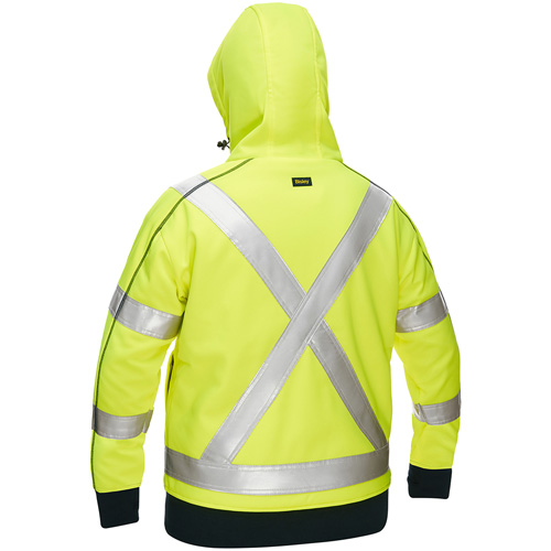 Bisley&reg; X-Back Women's Contoured Full Zip Hooded Sweatshirt with Sherpa Lining, 2X-Large, High Visibility Lime-Yellow Canadian Safety Group Inc.