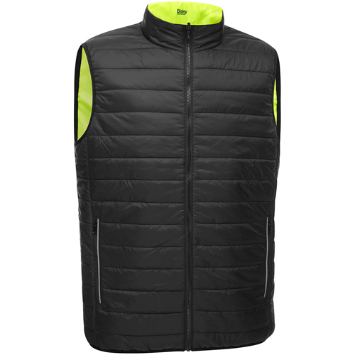 Veste bouffante r&eacute;versible avec X au dos Bisley, Jaune lime haute visibilit&eacute;, Petit, Polyester Canadian Safety Group Inc.