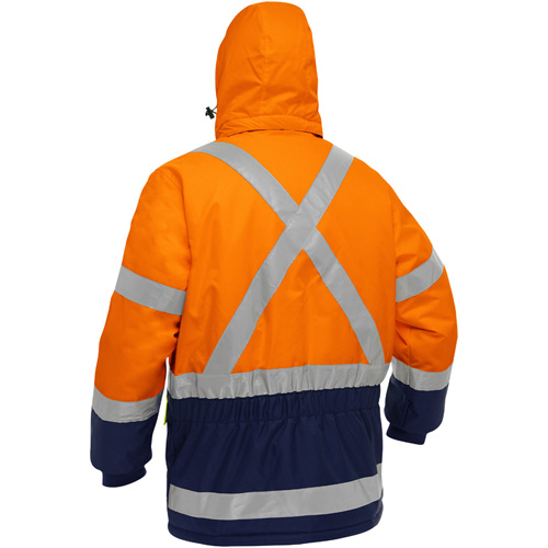 Bisley&reg; X-Back Extreme Cold Jacket with Navy Bottom, Polyester, High Visibility Orange, 2X-Large Canadian Safety Group Inc.