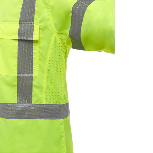 Chemise de travail &agrave; manches longues et X au dos Bisley avec X-Airflow, Poly-coton, Petit, Jaune lime haute visibilit&eacute; Canadian Safety Group Inc.