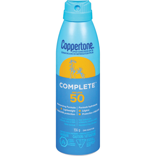 Protection solaire compl&egrave;te Coppertone, FPS 50, Vaporisateur Canadian Safety Group Inc.